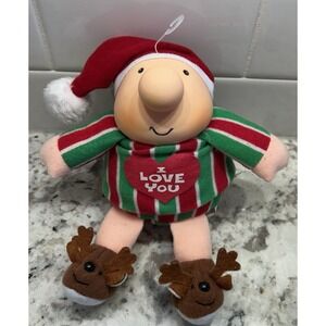 Vintage 1991 Ziggy I Love You Christmas 6" Plush Toy Vinyl Face